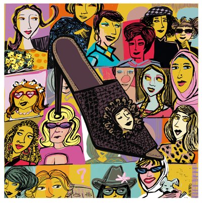SABOT AND FACES（インク、デジタル） 作： COSTANZA FAVERO