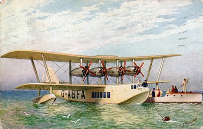 帝国航空の飛行艇「スキピオ」、1934 年。 作： C.T. Howard