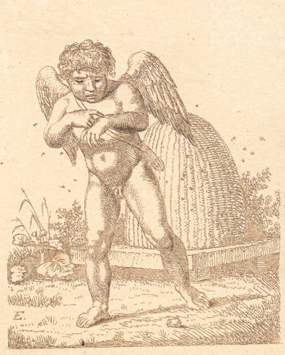 蜂にかまれたアモール 作： Christoffer Wilhelm Eckersberg