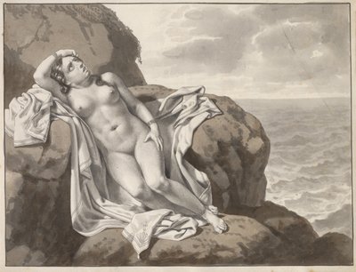 岩に鎖でつながれたアンドロメダ 作： Christoffer Wilhelm Eckersberg