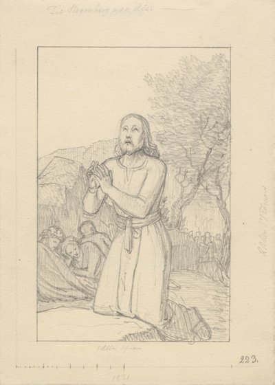 ゲッセマネのキリスト。 作： Christoffer Wilhelm Eckersberg