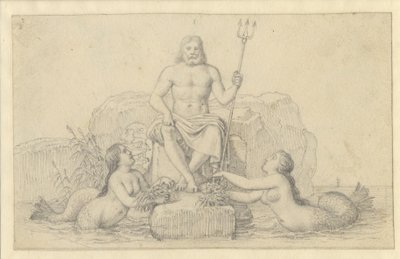 ネプチューンと 2 つのネレイド。 作： Christoffer Wilhelm Eckersberg