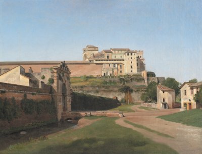 アンジェリカ門とバチカンの一部 作： Christoffer Wilhelm Eckersberg