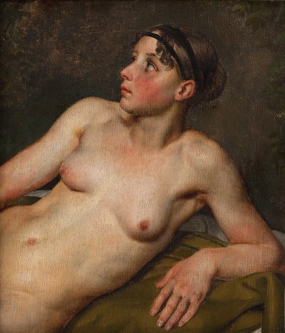 リクライニング女性ヌード 作： Christoffer Wilhelm Eckersberg