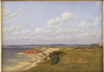フレンスブルク フィヨルドの Renbjærg Tileworks 作： Christoffer Wilhelm Eckersberg