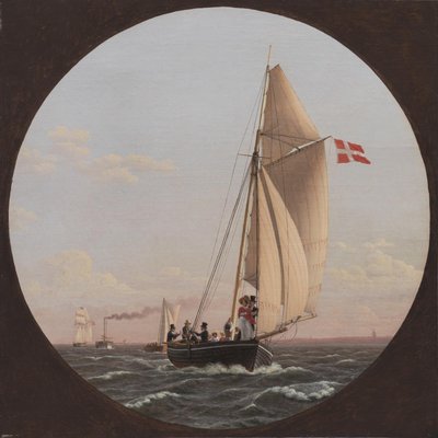 コペンハーゲンからシャルロッテンルンドへのセーリング 作： Christoffer Wilhelm Eckersberg