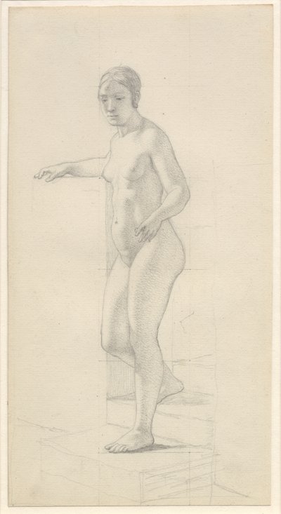 立っている女性モデル 作： Christoffer Wilhelm Eckersberg