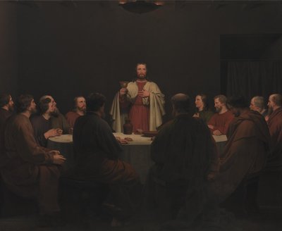 最後の晩餐。 祭壇画 作： Christoffer Wilhelm Eckersberg