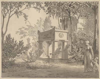 ジャルダン エリゼのモリエール石棺 作： Christoffer Wilhelm Eckersberg