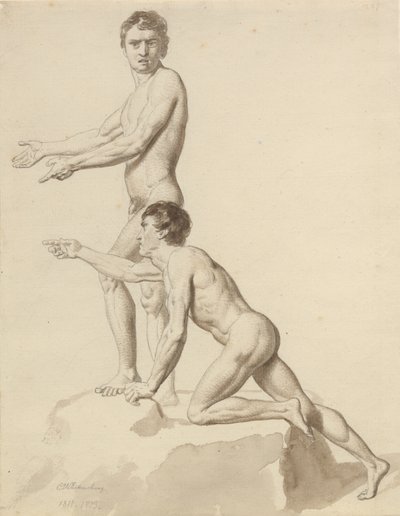 岩の上に立つ二人のイスラエル人 作： Christoffer Wilhelm Eckersberg