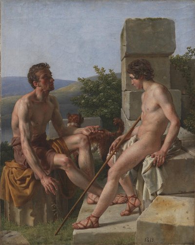二人の羊飼い 作： Christoffer Wilhelm Eckersberg