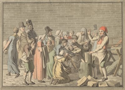 貧困層への薪の配布 作： Christoffer Wilhelm Eckersberg