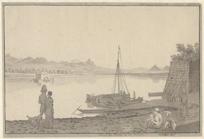 ライン川を上るボンからの眺め 作： Christoffer Wilhelm Eckersberg