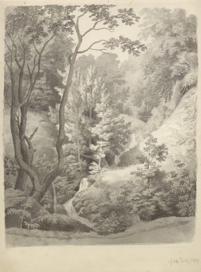 モン島のリーゼルンド マナー公園の眺め 作： Christoffer Wilhelm Eckersberg