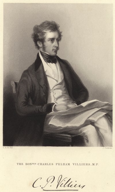 The Honorable Charles Pelham Villiers, M P (Engraving) 作： C. A. du Val and Co.