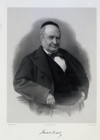 シャルル・オーギュスタン・サント・ブーヴ 1804-1869。 作： C. Bornemann