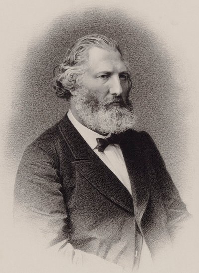 作曲家オーギュスト・フランソワ・モレルの肖像、1809～1881年、1860年頃。 作： C. Bornemann