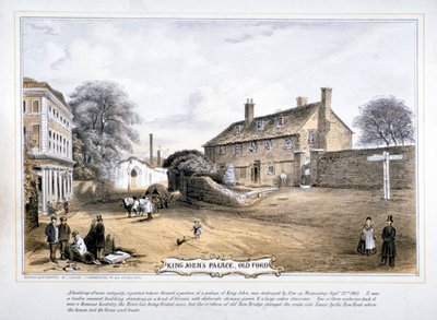 ジョン王の宮殿の眺め、オールドフォード、ポプラ、ロンドン、c1863 作： C Coghlan