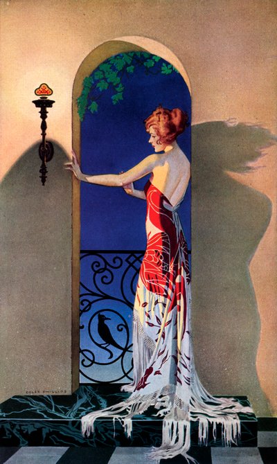 ファッショナブルな1920年代のスペインの女性、1925年頃（スクリーンプリント 作： C. Coles Phillips