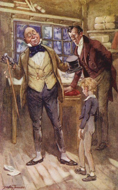 チャールズ・ディケンズ作『デイヴィッド・コッパーフィールド』の挿絵（カラーリトグラフ） 作： C. Dudley (after) Tennant