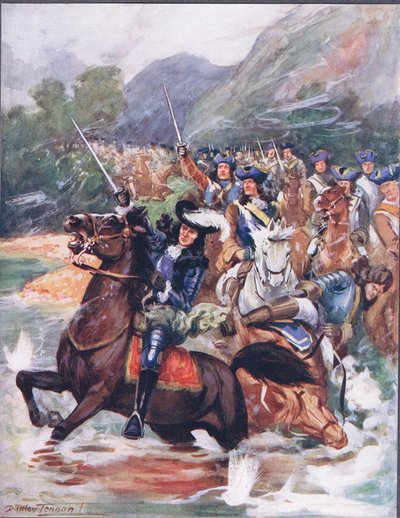 輝かしい思い出を祝福してください...、「有名な戦いのバラード」のイラスト、1900年頃（カラーリソ） 作： C. Dudley Tennant