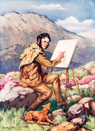 Landseer: 6 歳になる前に絵を描くことができた少年 (カラー リソ) 作： C. Dudley Tennant