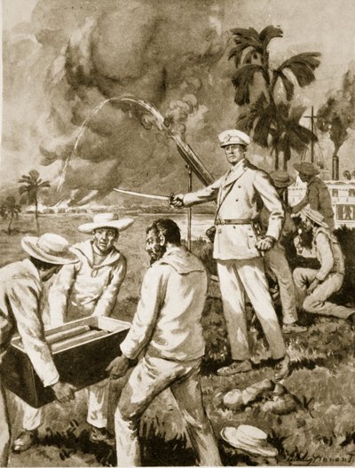 Rakettiyksikkö Atbarassa (litho) 作： C. Dudley Tennant