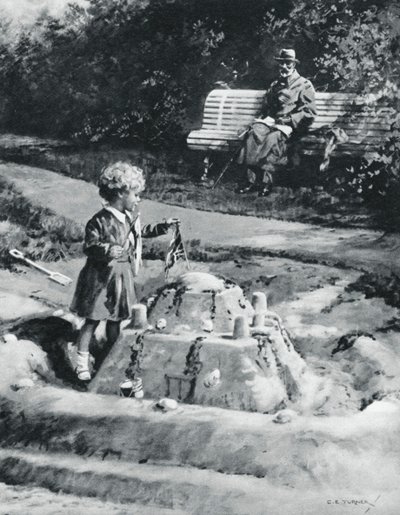 ジョージ5世とエリザベス王女、クレイグウェルハウス、ボグナーレジス、1929年1937年。 作： C. E. Turner