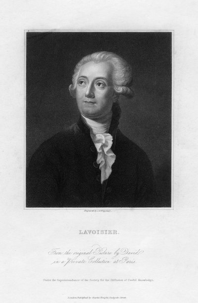 アントワーヌLavoisier、18世紀のフランスの化学者、19世紀。 作： C. E. Wagstaff