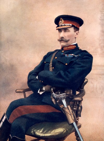 サー HC チャームサイド中将、南アフリカで第 14 旅団を指揮、1902 年。 作： C Knight