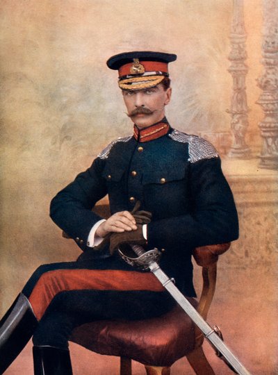 1902年に南アフリカで第1騎兵旅団を指揮したJMバビントン少将 作： C Knight