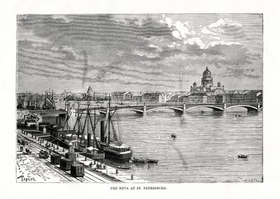 ネヴァ川、サンクトペテルブルク、1879 作： C. Laplante
