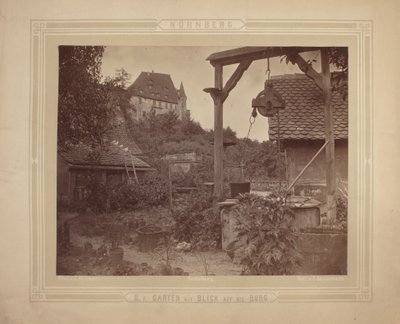 ハイデルベルク-庭からの城の眺め、1870年頃（厚紙台紙にアルブメンプリント） 作： C. M. Eckert