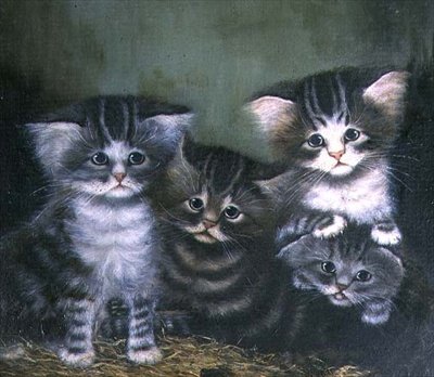 4匹の子猫 作： C. Wilson