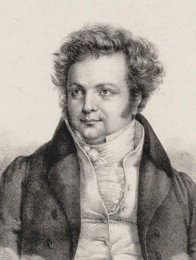 作曲家 Heinrich Marschner 1795-1861 の肖像。 作： Cäcilie Brandt