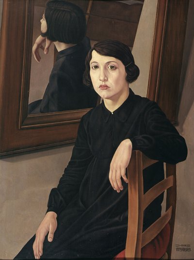 鏡の前の少女」1932年 作： Cagnaccio di San Pietro