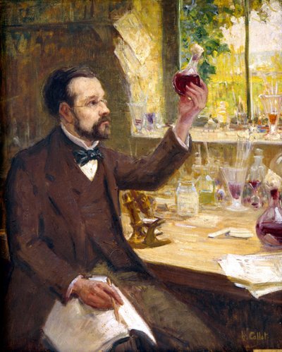 ブドウ果汁の発酵を研究するルイ・パスツール 作： Callot Callot