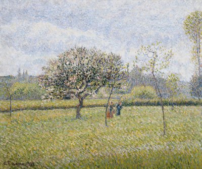 エラニーで花のリンゴの木。エラニーで咲くリンゴの木、1888 作： Camille Jacob Pissarro