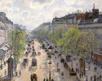 大通りモンマルトル、春、1897 作： Camille Jacob Pissarro