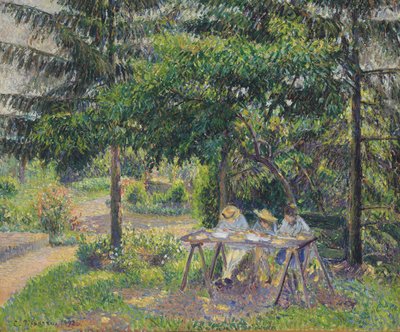 エラニーの庭に座っている子供たちエラニーの庭に座っている子供たち、1892 作： Camille Jacob Pissarro