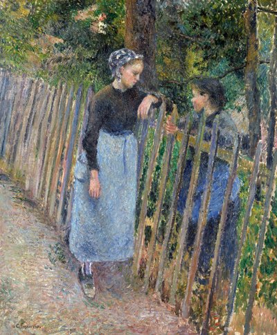 会話、1881年頃 作： Camille Jacob Pissarro