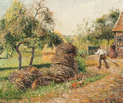 エラニー、マザー・ルシアンの裁判所。マザー・ルシアンの裁判所、エラニー、1895 作： Camille Jacob Pissarro