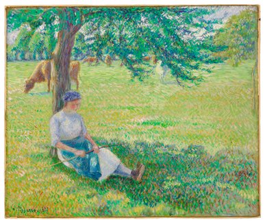 カウガール、エラニー、1887 作： Camille Jacob Pissarro