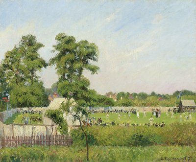 ロンドンのベッドフォードパークでのクリケットマッチ、1897年 作： Camille Jacob Pissarro