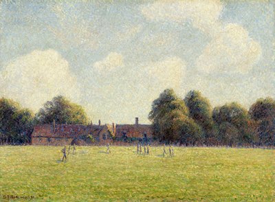 ハンプトンコートグリーン、1891年 作： Camille Jacob Pissarro
