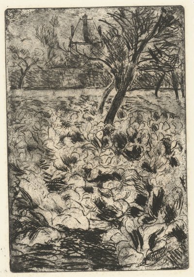 塊茎畑 ル シャン ド ショワ 作： Camille Jacob Pissarro