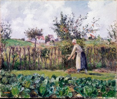 庭で 作： Camille Jacob Pissarro