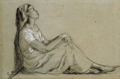 Jovem negra sentada, 1855-57 作： Camille Jacob Pissarro