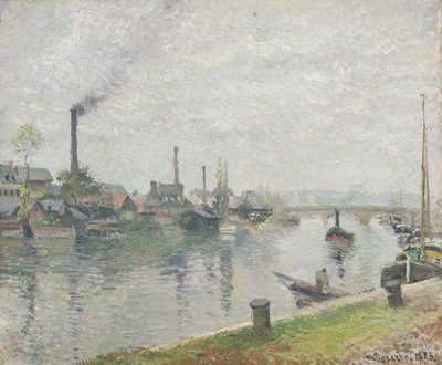 ルーアンのリルラクロワ、1883年 作： Camille Jacob Pissarro