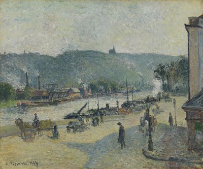ラファイエットプレイス、ルーアン、1883年 作： Camille Jacob Pissarro